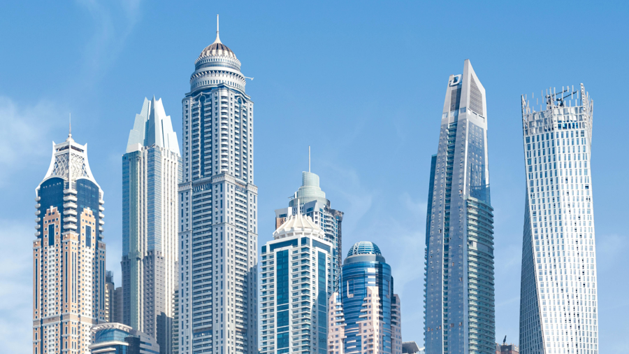 rascacielos de Dubai en Emiratos Arabes